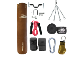 Punching Bag Brown Vintage / Ceiling Bracket Complete Set various sizes