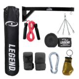 Punching bag Black Bisonyl / Wall bracket Complete Set various sizes