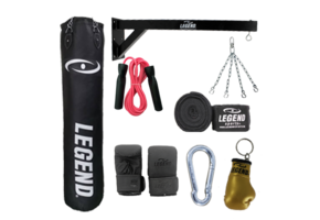 Punching bag Black Bisonyl / Wall bracket Complete Set various sizes