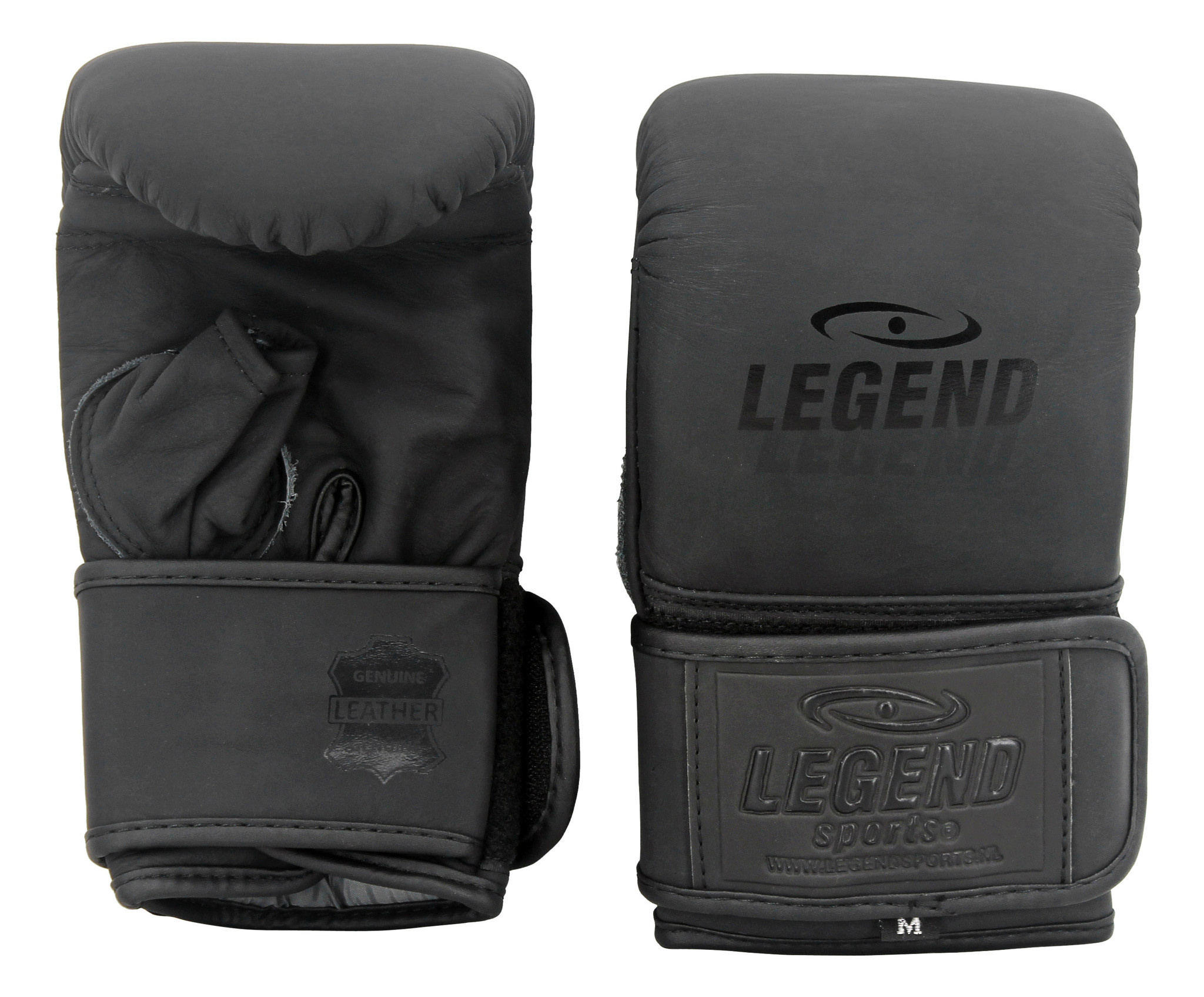 Punching bag Black Bisonyl / Punching bag gloves Leather Set various sizes