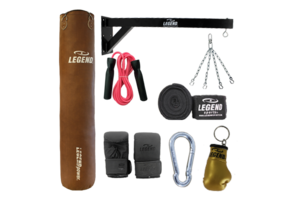 Punching bag Brown Vintage / Wall bracket Complete Set various sizes