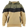 Hoodie Legend tricolore dames/heren Beige fleece