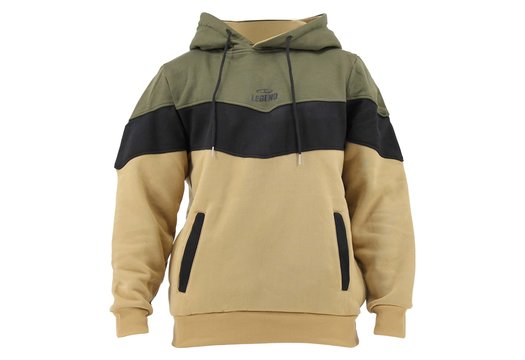 Hoodie Legend tricolore dames/heren Beige fleece