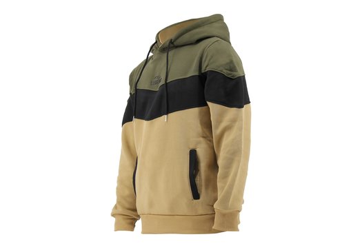 Hoodie Legend tricolore dames/heren Beige fleece
