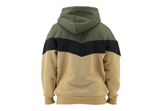 Hoodie Legend tricolore dames/heren Beige fleece