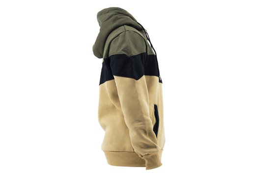 Hoodie Legend tricolore dames/heren Beige fleece