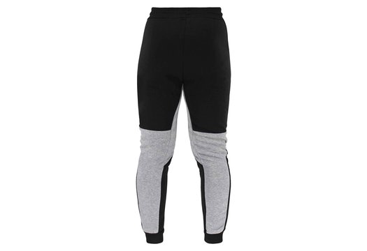 Joggingsbroek dames/heren zwart grijs fleece