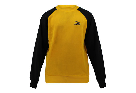 Trui/sweater dames/heren Geel fleece
