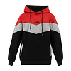 Hoodie Legend tricolore dames/heren Rood fleece