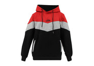 Hoodie Legend tricolore dames/heren Rood fleece