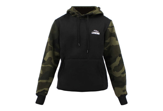 Hoodie dames/heren Zwart Camo fleece