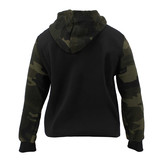Hoodie ladies/men Black Camo fleece
