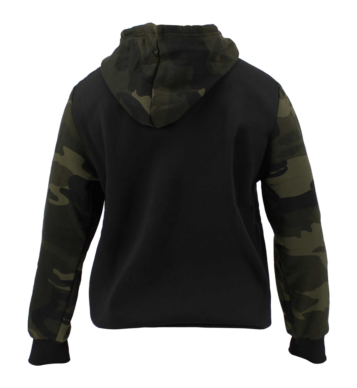 Hoodie ladies/men Black Camo fleece