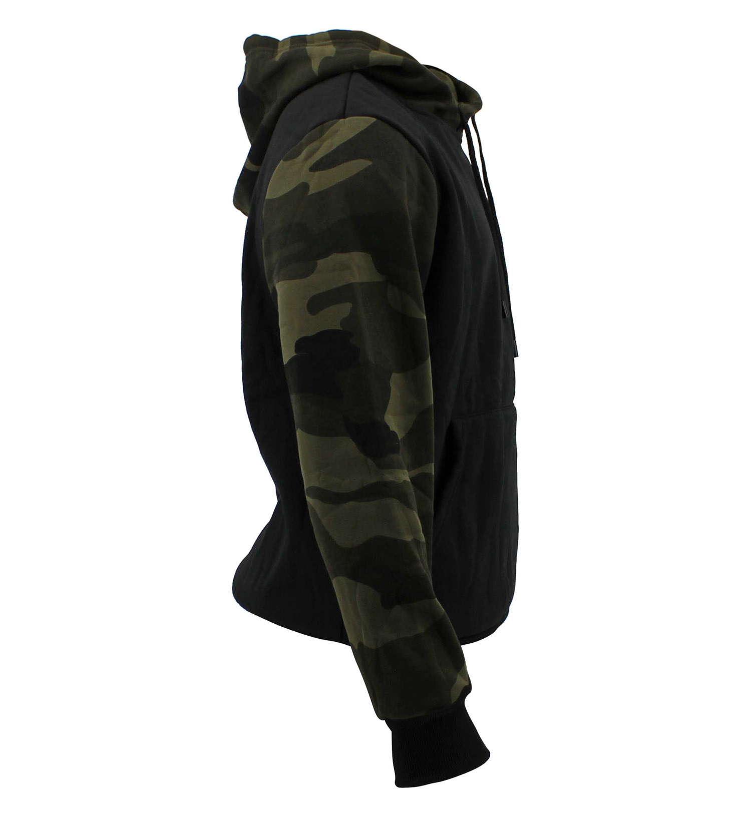 Hoodie ladies/men Black Camo fleece