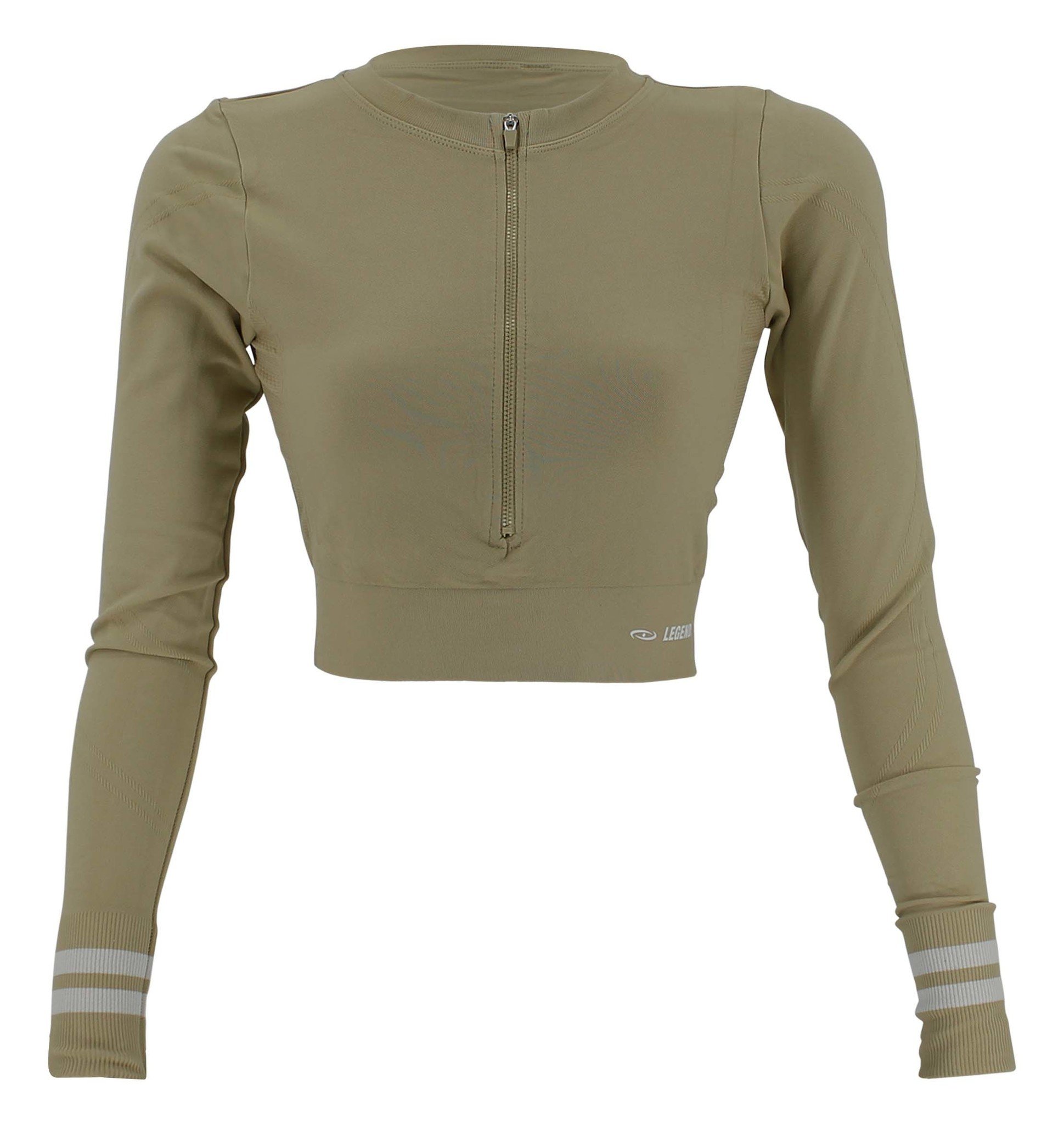 Sport top dames Khaki