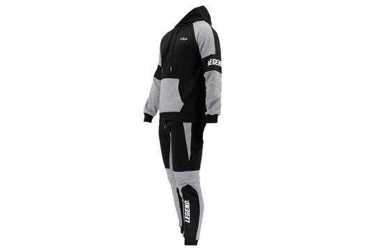 Joggingpak Heren/Dames Zwart/Grijs Legend