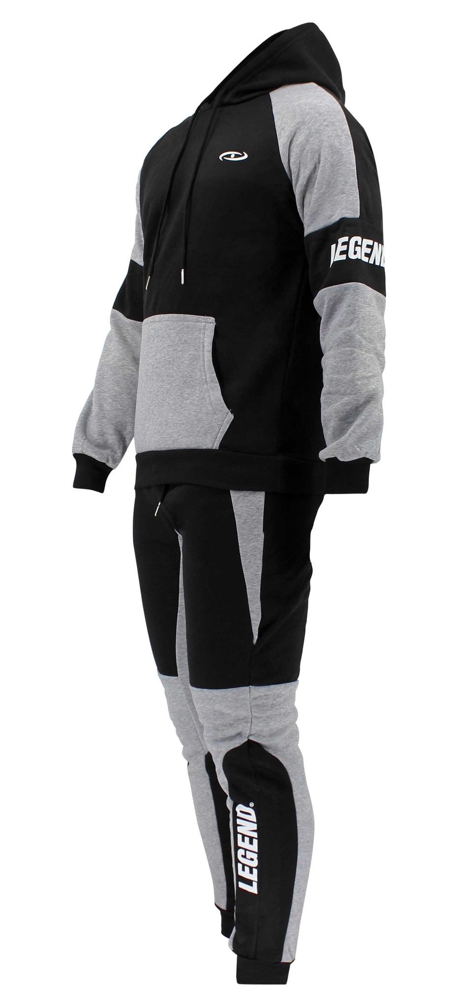 Joggingpak Heren/Dames Zwart/Grijs Legend