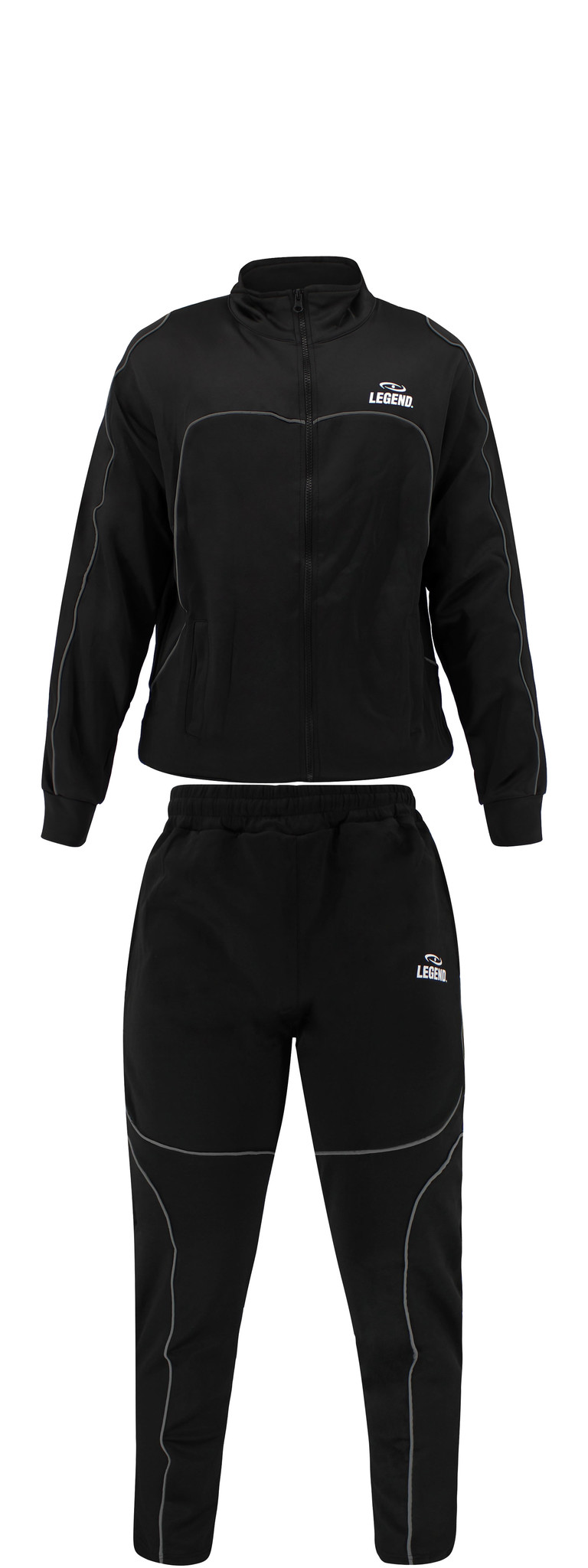 Legend Sports trainingspak dames/heren reflect Zwart
