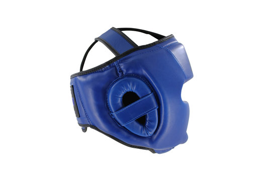 Hoofdbeschermer blauw skintex