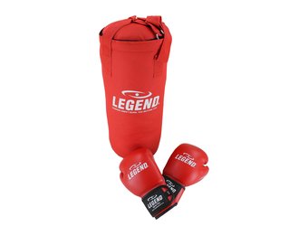 Bokszak Kind met Handschoenen Rood 1-7 jaar