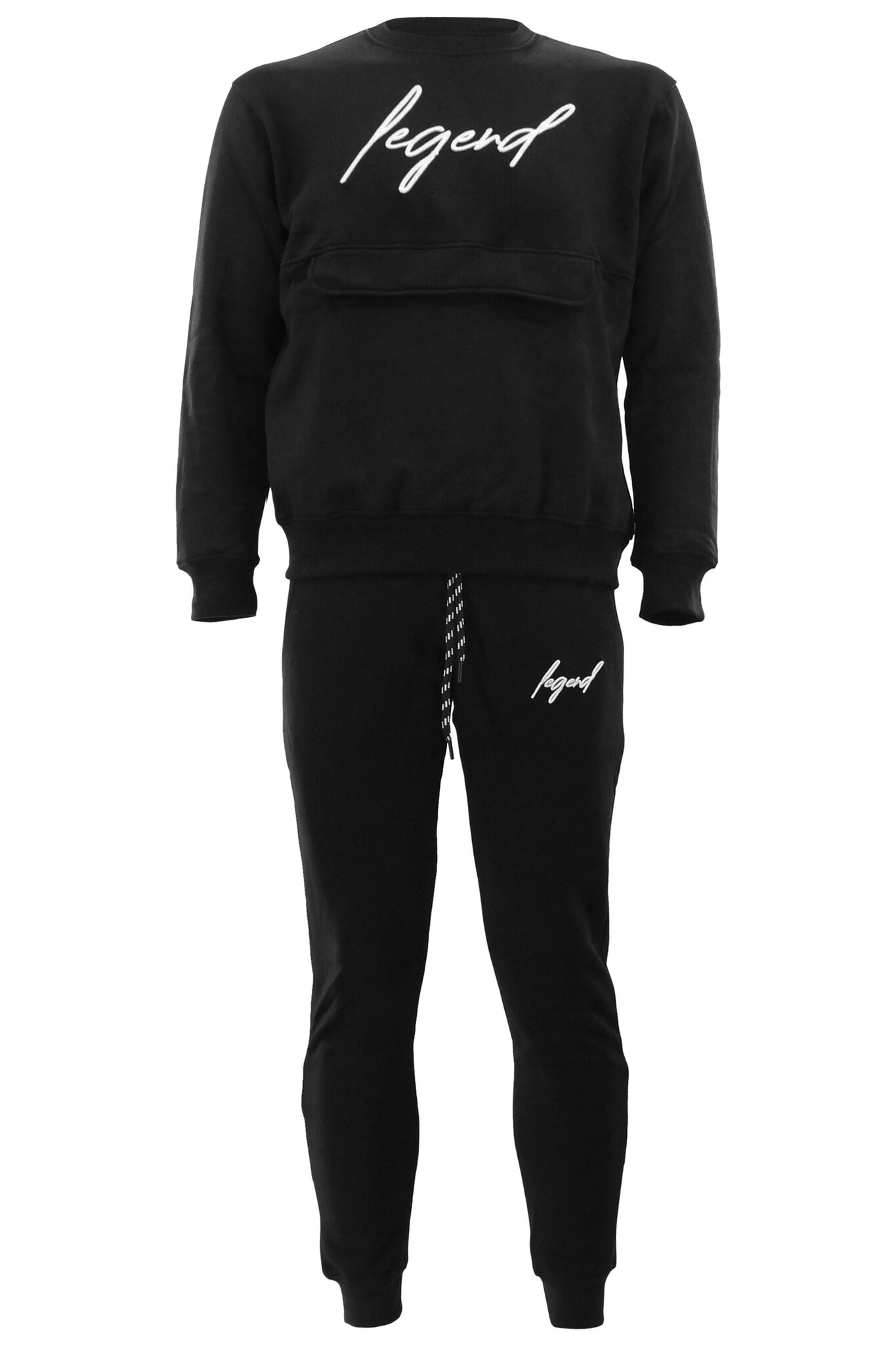 Joggingpak sweater Heren/Dames signature Milano zwart Joggingpak sweater Heren/Dames signature Milano zwart