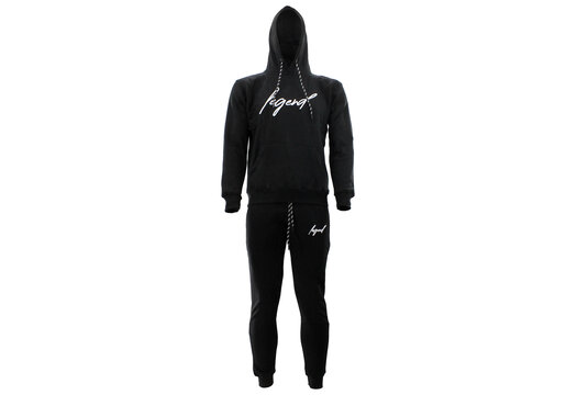 Joggingpak Hoodie Heren/Dames signature line zwart