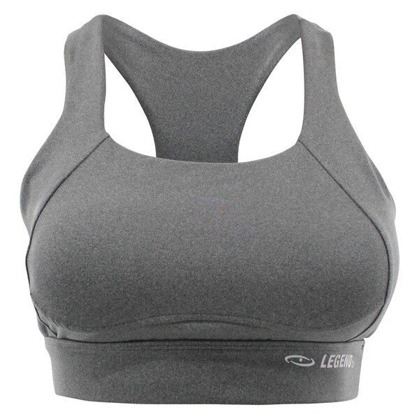Trendy Racerback Sports Bra Grey