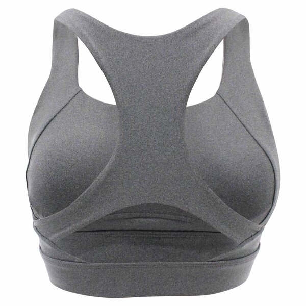 Trendy Racerback Sports Bra Grey