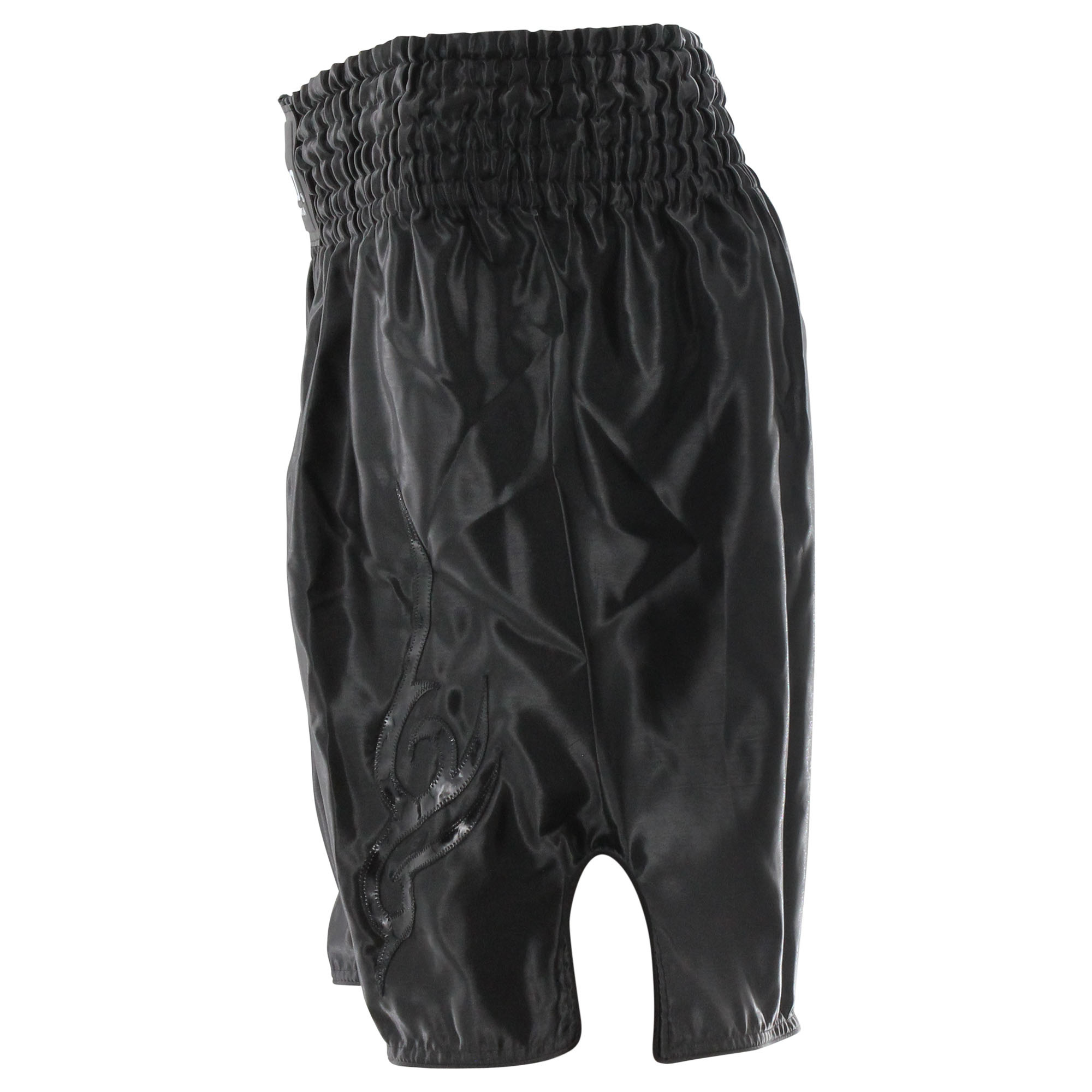 Kickboxing Shorts Long Model Kids/Adults Black Satin