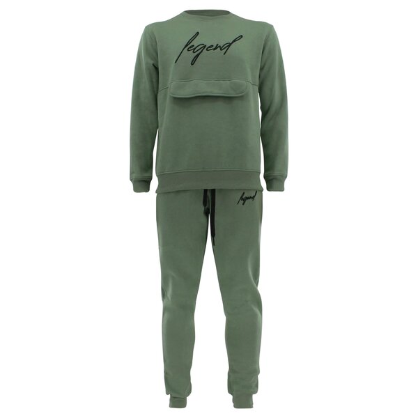 Joggingpak sweater Heren/Dames signature Milano Olive Joggingpak sweater Heren/Dames signature Milano Olive