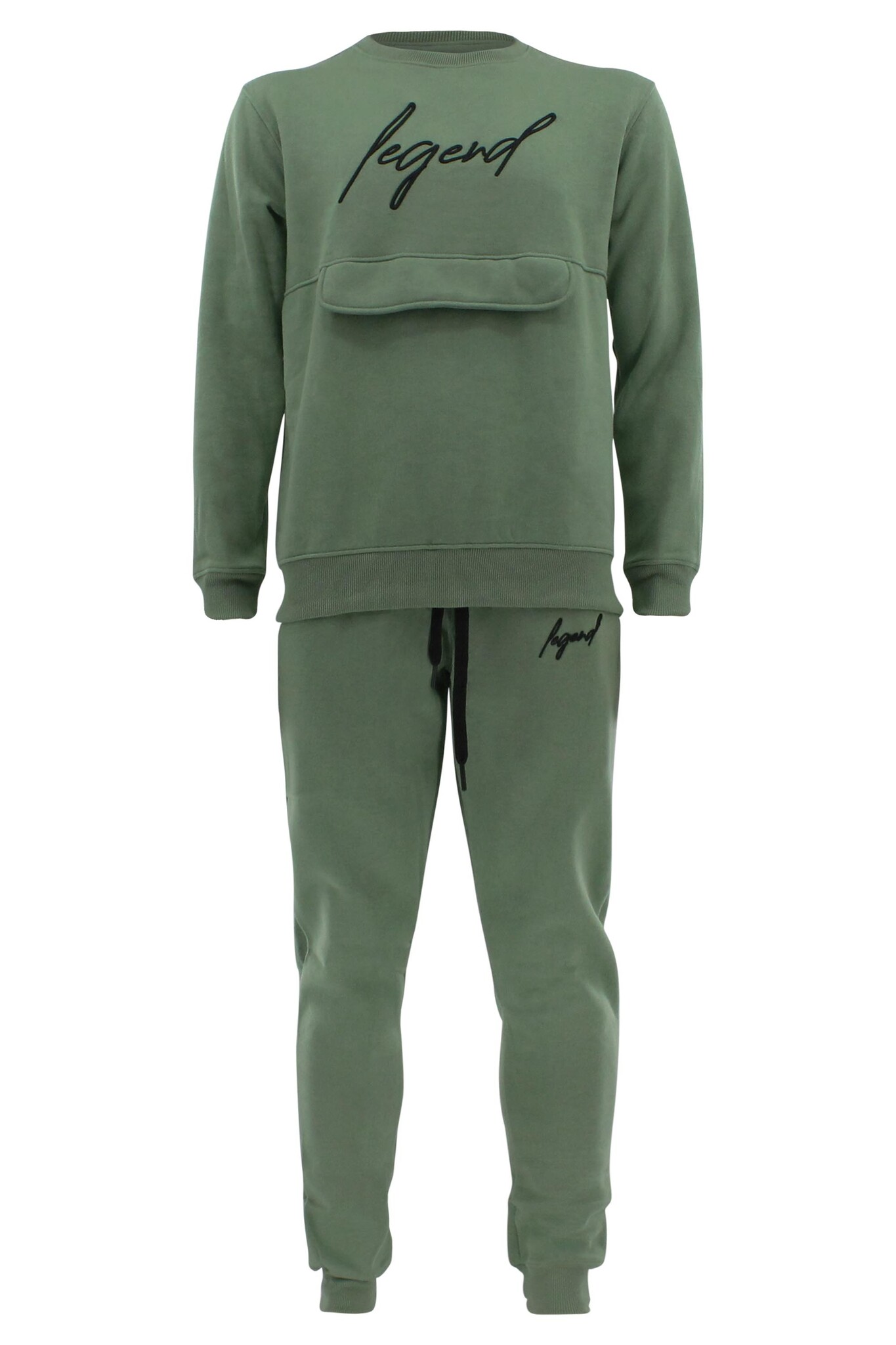 Joggingpak sweater Heren/Dames signature Milano Olive Joggingpak sweater Heren/Dames signature Milano Olive