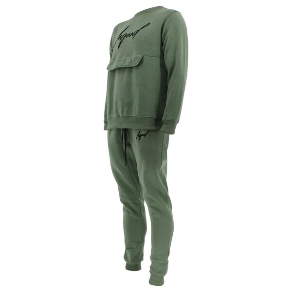 Joggingpak sweater Heren/Dames signature Milano Olive Joggingpak sweater Heren/Dames signature Milano Olive