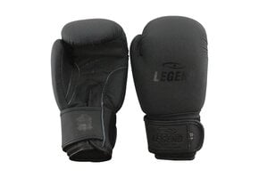 Kids Boxing Gloves Matte Black 6oz Leather