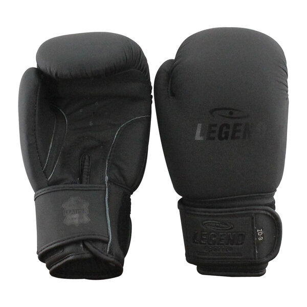Kids Boxing Gloves Matte Black 6oz Leather