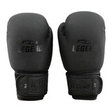 Kids Boxing Gloves Matte Black 6oz Leather