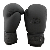 Kids Boxing Gloves Matte Black 6oz Leather