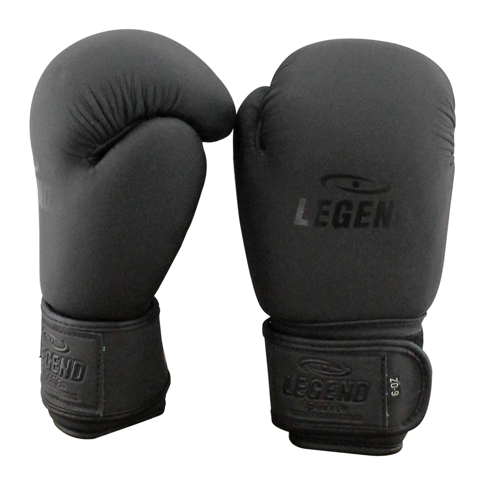 Kids Boxing Gloves Matte Black 6oz Leather