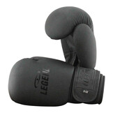 Kids Boxing Gloves Matte Black 6oz Leather