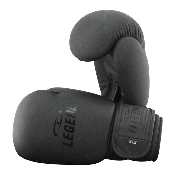 Kids Boxing Gloves Matte Black 6oz Leather