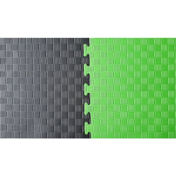 Puzzle mat |100 x 100 x 4 cm | Green / Black
