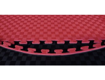 Puzzelmat | 100 x 100 x 2 cm | Rood / Zwart