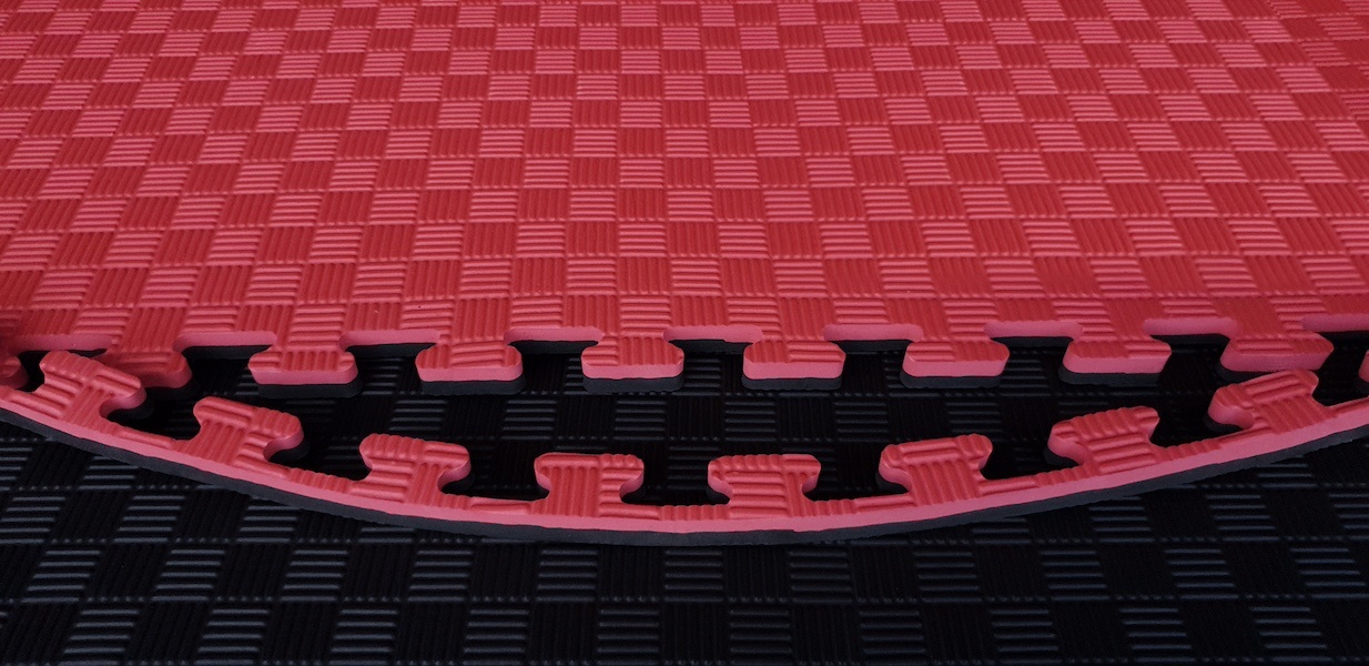 Legend Puzzelmat Sportvloer | 100 x 100 x 2,5 cm | Rood / Zwart