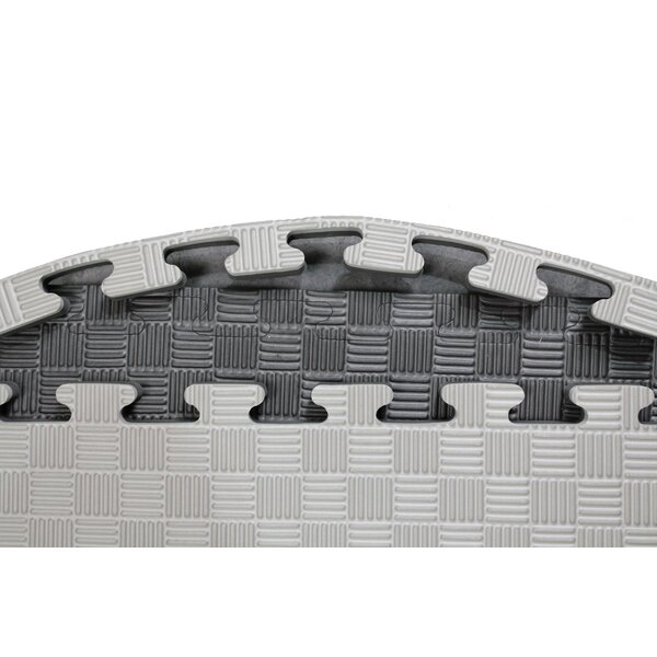 Puzzle mat |100 x 100 x 2.5 cm | Gray / Black