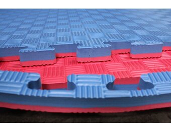 Puzzelmat | 100 x 100 x 4 cm | Blauw / Rood