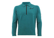 Sweater LA Luxe Lounge half zip Petrol heren/dames katoen