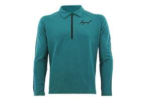 Sweater LA Luxe Lounge half zip Petrol heren/dames katoen