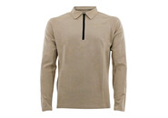 Sweater LA Luxe Lounge half zip Beige heren/dames katoen