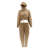 GracefulGlide Fashion Tracksuit Dames Beige