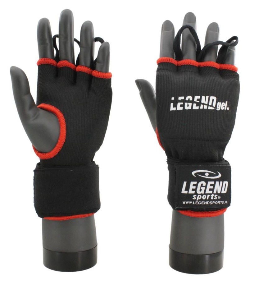 New mexican gel wrap Inner gloves Kids/Adults Black-Red - Copy