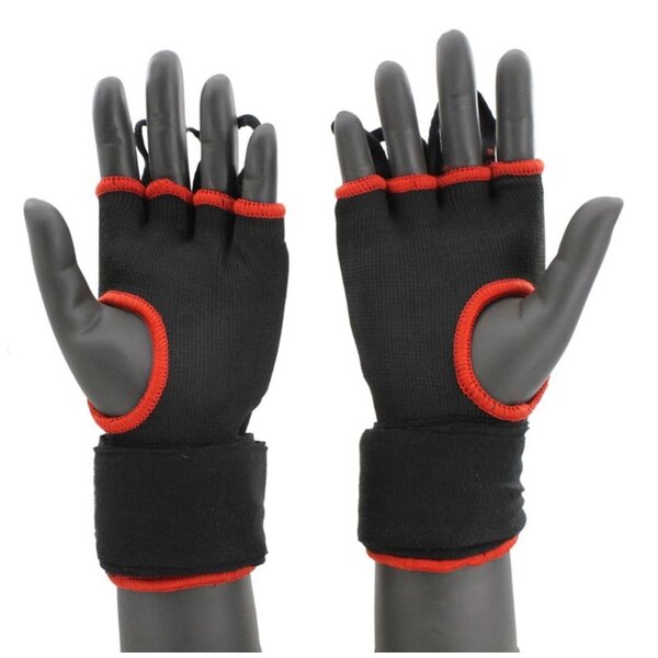 New mexican gel wrap Inner gloves Kids/Adults Black-Red - Copy